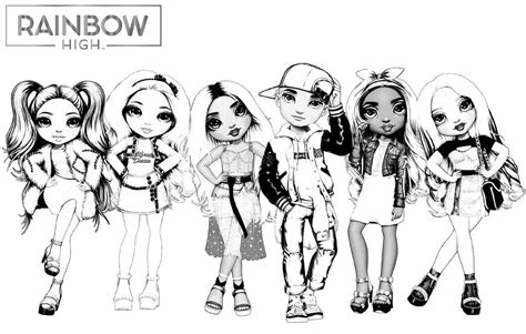 Rainbow High Series 2 Dolls Coloring Page Download Print Or Color