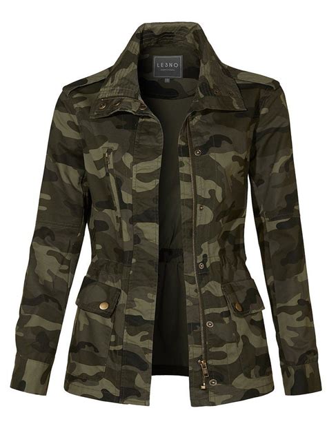 New Love Tree Camo Camouflage Utility Military Anorak Jacket Etsy