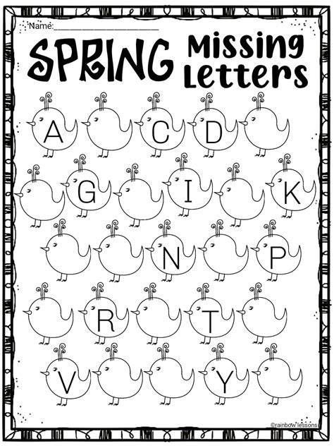 Printable Spring Letters Web Printable Spring Themed Handwriting