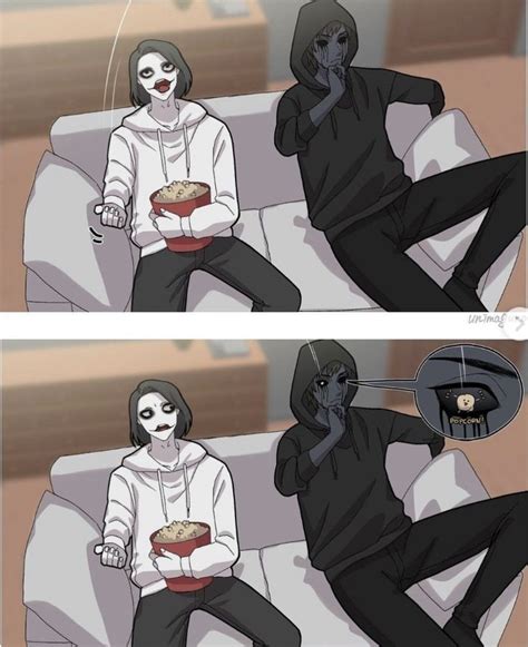 Two Comics Depicting People Sitting On A Couch Eating Popcorn And