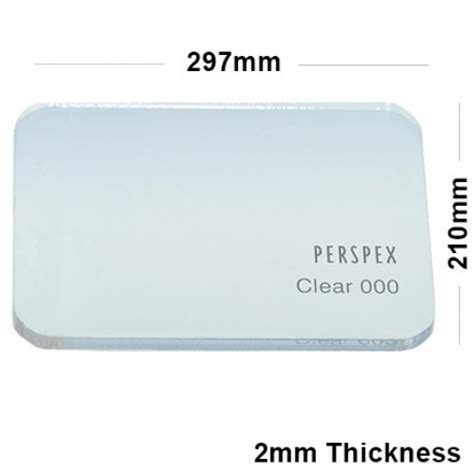 2mm Clear Acrylic Perspex Sheet A4 297 X 210