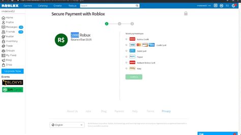 Roblox Buying 1k Robux Youtube