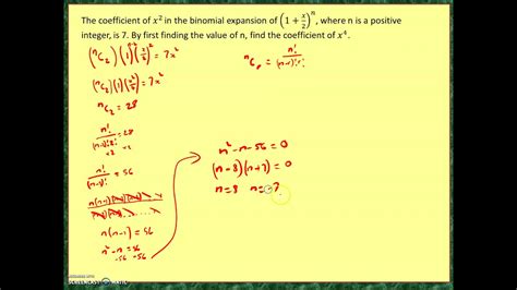 2 4 Problem Solving With The Binomial Expansion Youtube