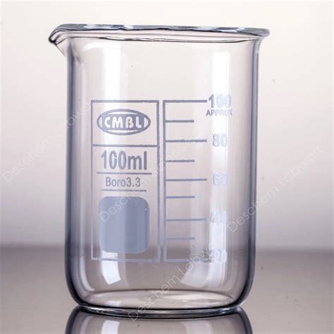 4pcs 100ml Glass Beaker Low Form Beakers Good Quality Laboratory Glassware