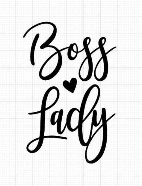 Boss Lady Svg Silhouette Svg Cutting Files For Silhouette Etsy