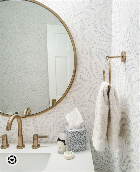 Powder Room With Wallpaper Bathroom Wallpaper Bathroom Renos