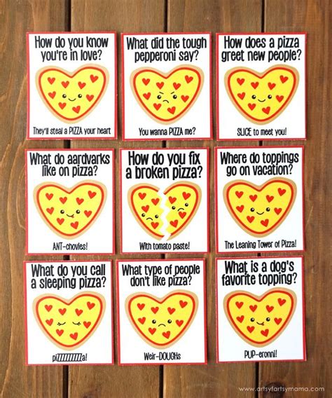 Free Printable Pizza Jokes Valentines For Kids Valentines Printables