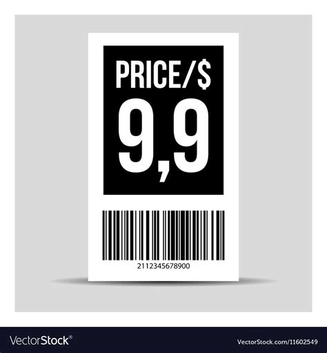Barcode Label Price Tag Royalty Free Vector Image