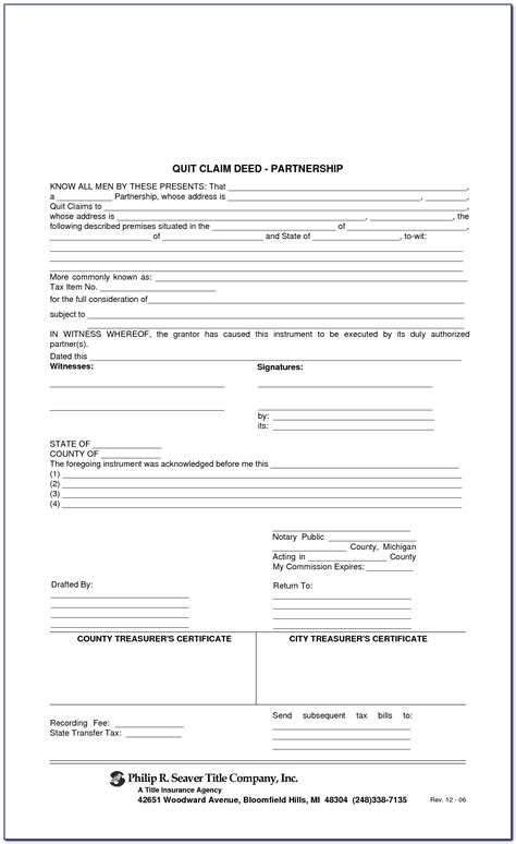 Wayne County Michigan Quit Claim Deed Form Form Resume Examples