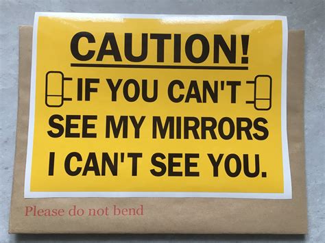 If You Cant See My Mirrors Lorry Truck Van Safety Sticker Large 275mm