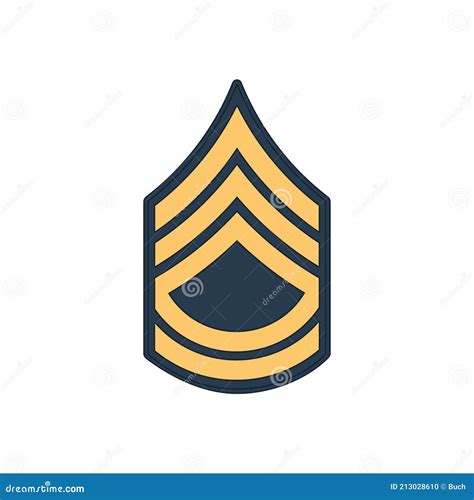 Sergeant First Class Sfc Us Military Rank Insignia Stock Vector