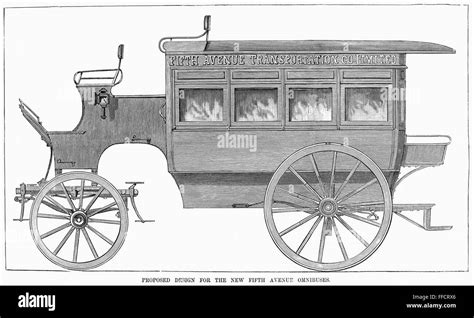 New York Omnibus 1885 Nproposed Design For The New Fifth Avenue
