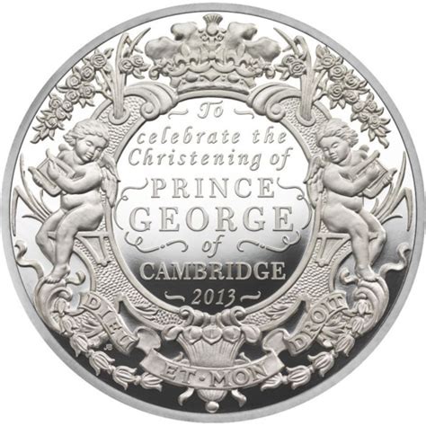 5 Pounds Elizabeth Ii Royal Christening Silver Proof United