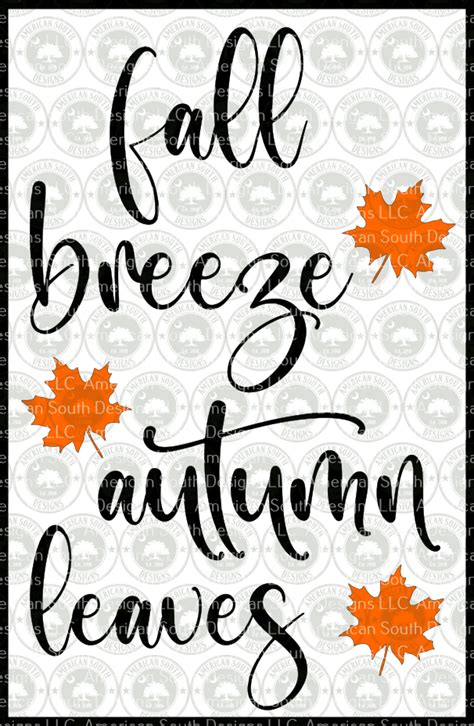 Fall Breeze Autumn Leaves Script — Patriot Nation Designs