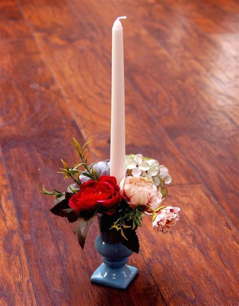 Floral Candlestick Ring Floral Candlestick Holder Floral Candle