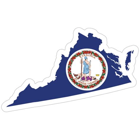 Virginia Flag State Sticker