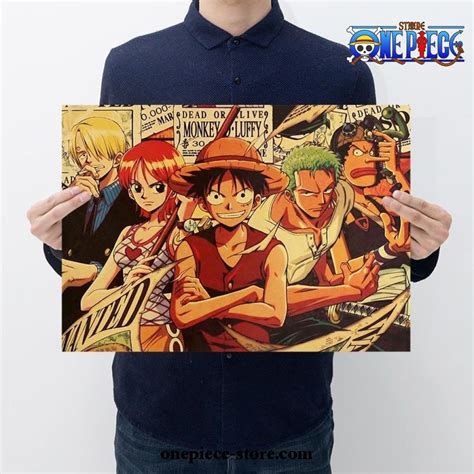 One Piece Team Kraft Paper Poster Anime Posters Shop