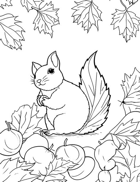 25 Fall Coloring Pages Free Printable Sheets