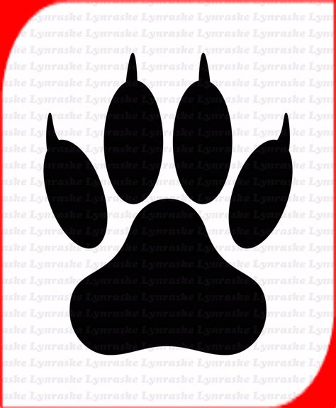 Lion Paw Print Silhouette Svg Svg Dxf Cricut Silhouette Cut File