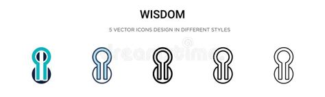 Wisdom Icon In Filled Thin Line Outline And Stroke Style Vector