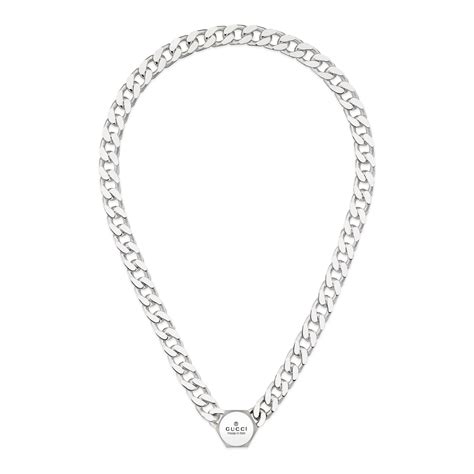 Gucci Gucci Trademark Necklace Unisex Sterling Silver Flannels