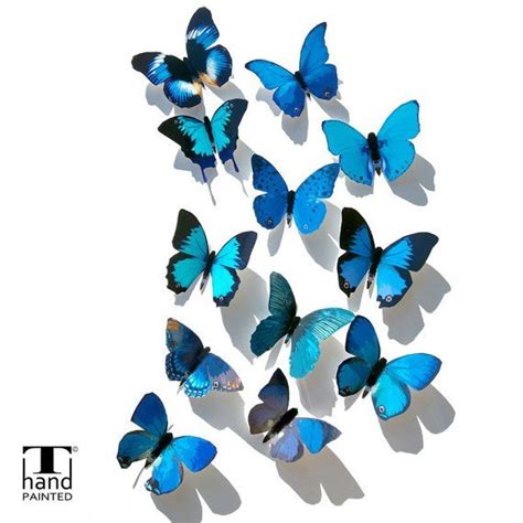 Blue Butterflies 3d Butterflies Butterfly Wall Decor Butterfly