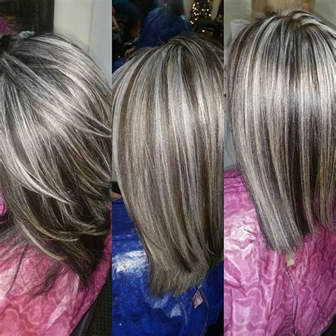 Frosted Hair Color For Dark Hair With Gray Warehouse Of Ideas