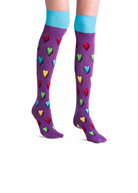 Heartbreaker Over The Knee Funny Colored Socks Buy Funny Colored