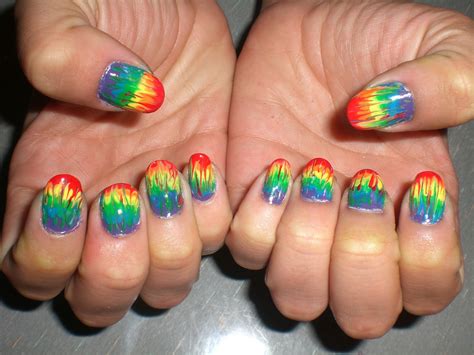 Oh Me Oh My Joslyns Tie Dye Rainbow Nails
