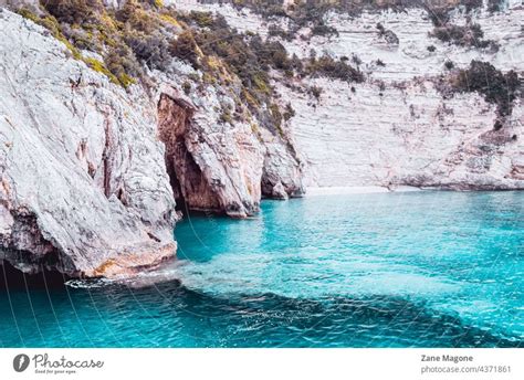 Coastal Cliffs Greek Islands Ionian Sea A Royalty Free Stock Photo