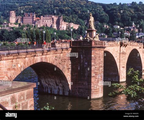 Germanyheidelbergriver Neckar And Karl Theodor Bridge Stock Photo Alamy
