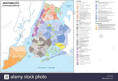 Administrative Map Of New York City Boroughs Districts