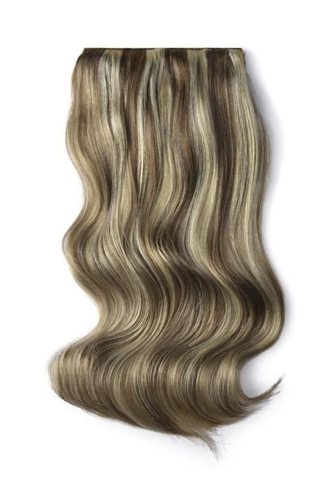 Double Wefted Full Head Remy Clip In Human Hair Extensions Dirty