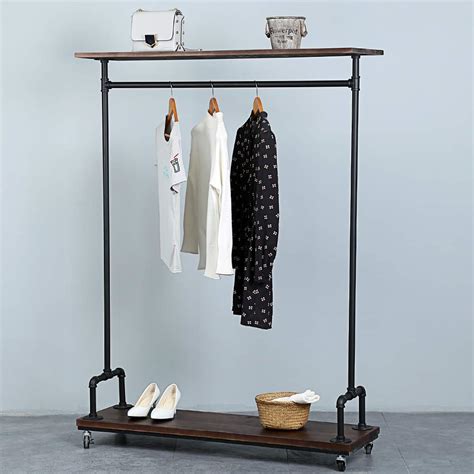 Buy Industrial Pipe Clothing Rack On Wheelsvintage Rolling Rack For