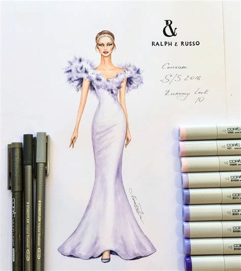 Nataliazliu Nataliazorinliu Elie Saab Fashion Design Sketchbook