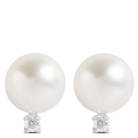 Cultured Freshwater Pearl Diamond Earrings 14K Ben Bridge Jeweler