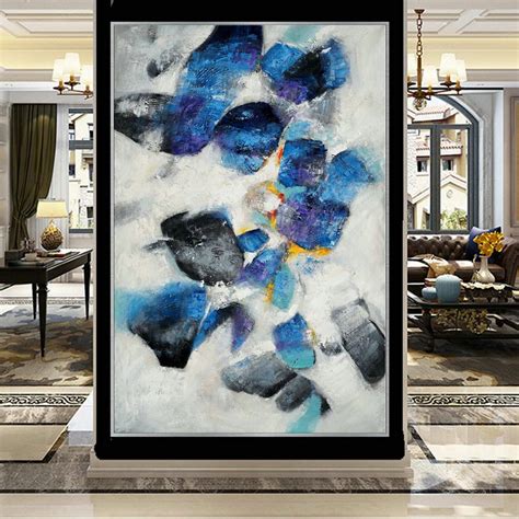 Extra Large Colorful Vertical Modern Artwork Contemporary Abstract Wall