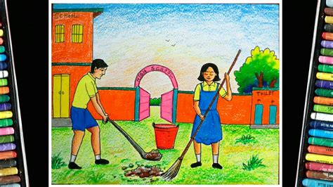 Hellow friends this is a simple drawing of subjects swachh bharat abhiyan.nirmal vidyalaya ,step by step.thank you somuch.keep. Swachh bharat abhiyan drawing||Nirmal Vidyalaya drawing ...