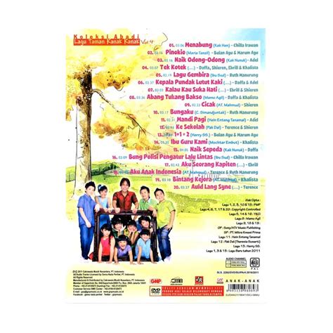 Mari berhibur dengan 20 lagu kanak kanak yang seronok dan best. Jual PT. Cakrawala Musik Nusantara DVD Koleksi Abadi Lagu ...