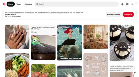 Screenshot Of Pinterest Home