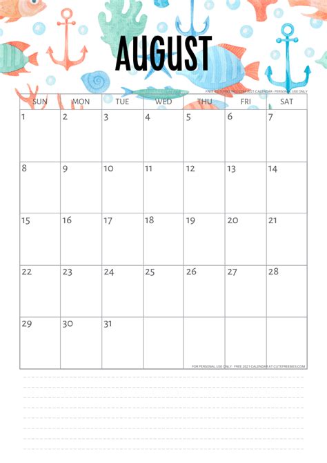 20 Calendar 2021 Agust Free Download Printable Calendar Templates ️