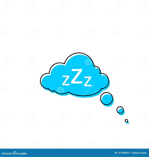 Sleep Comic Bubble Zzz Sleeping Bubble Icon Hand Drawn Lettering