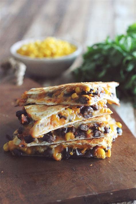 ready for a punch of protein these black bean and corn quesadillas will keep you full and