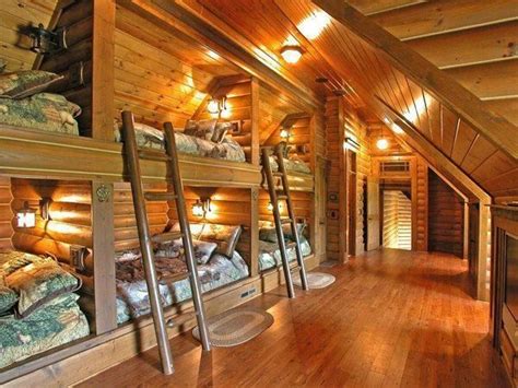 49 Warm And Beauty Bunk Beds With Wooden Wall Design Log Homes Bunk