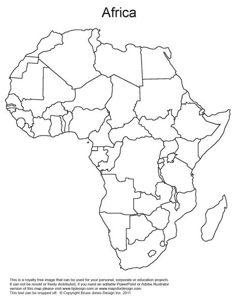 This printable map of the continent of africa is blank and can be used in classrooms, business settings, and elsewhere to track travels or for many other purposes. Printable Blank Map Of Africa | Printable Maps