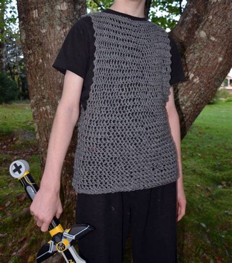 Faux Chain Mail Hauberk A Knitted Maille Shirt For Your Etsy Crochet