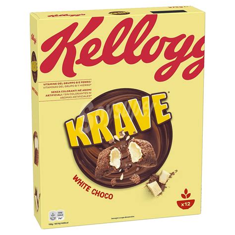 Krave Kellogg S Cereales Rellenos De Chocolate Blanco Paquete 375 G