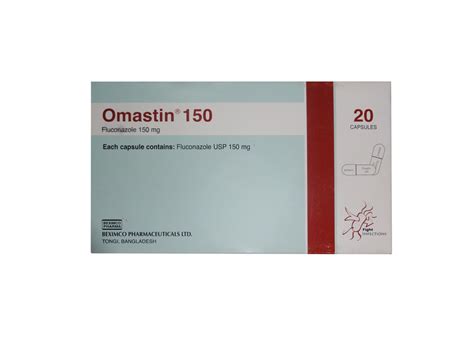 Omastin Fluconazole 150mg 20 Capsules As Candida Lkpharmacy