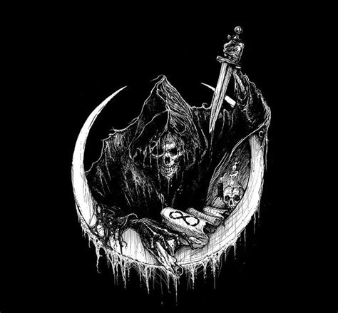 Pin By Fukntat2ed On Skull Tastic Reaper Scary Art Satanic Art Grim