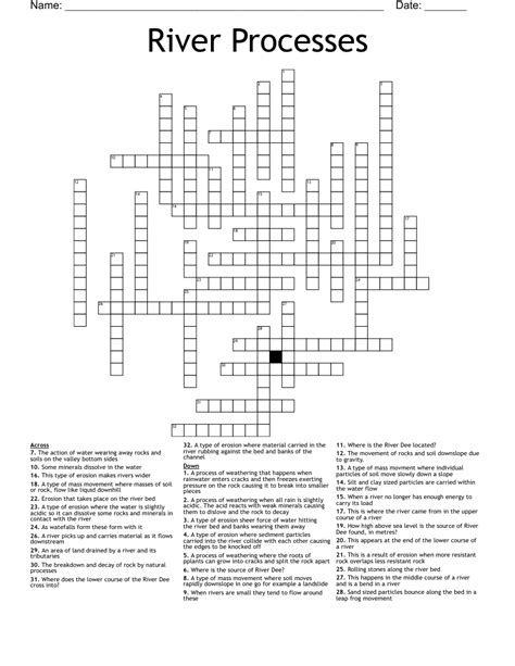 River Rapids Crossword Puzzle Clue